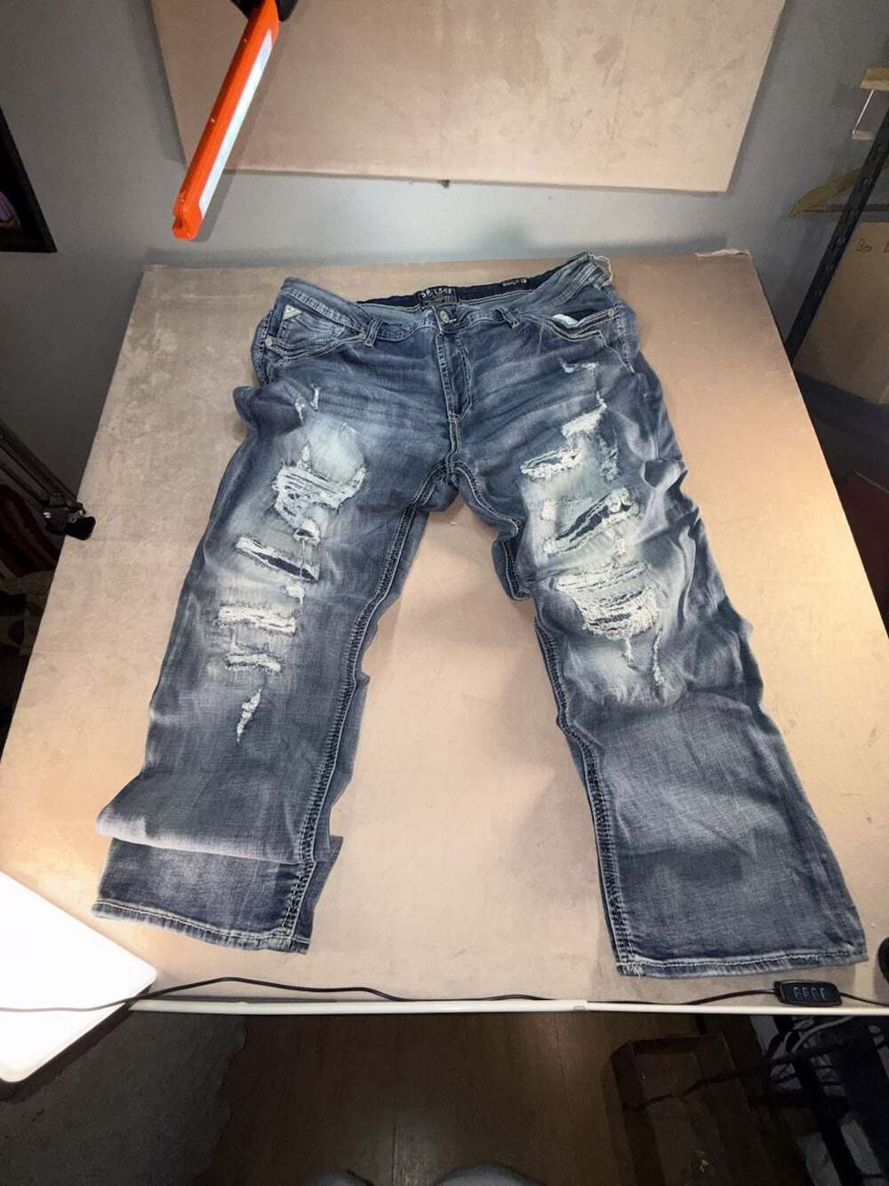 Salvage Supply Straight Relaxed Fit Distressed Jeans Size 44R (B1-2062)